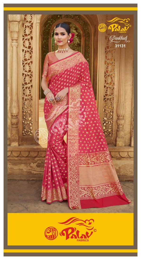 Palav Fabric Launch By Pankhudi Soft Silk Designer Traditional Work  Wedding Wear Sarees