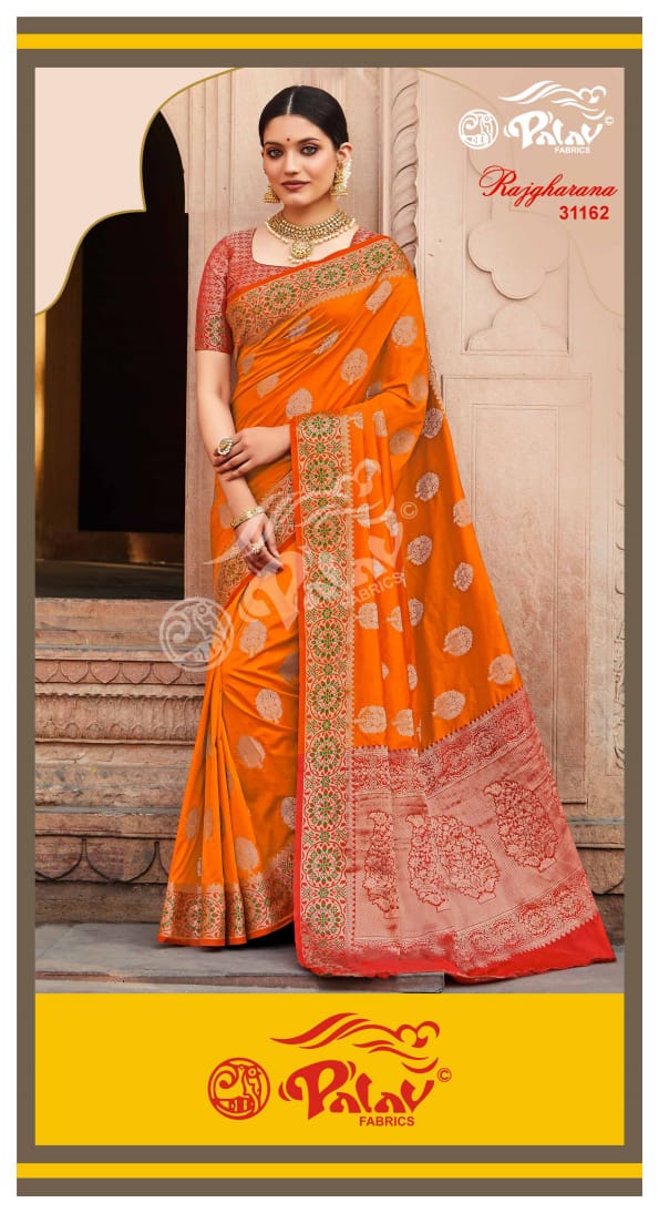 Palav Launch By Rajgharana Pure Silk Designer Work Traditional Look Fancy Wear Sarees