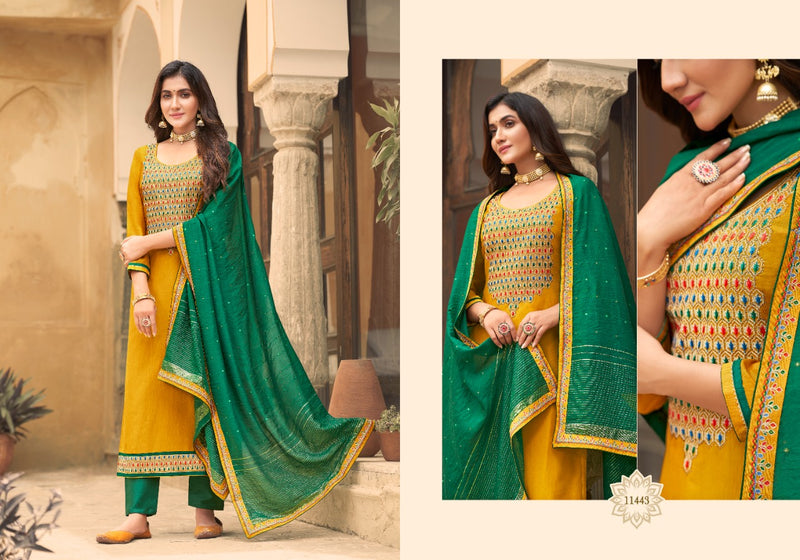 Panch Ratna Mahek Prampara Silk Work With Swarovski Diamond Suit