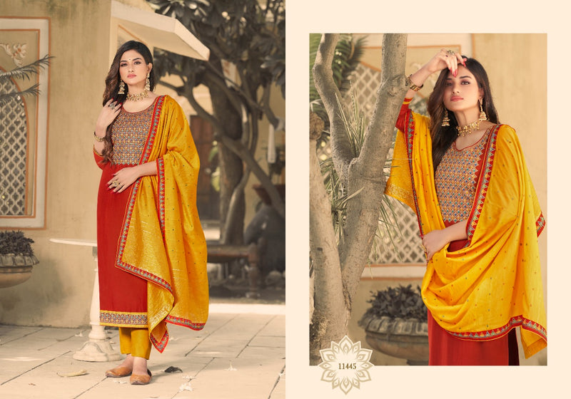 Panch Ratna Mahek Prampara Silk Work With Swarovski Diamond Suit