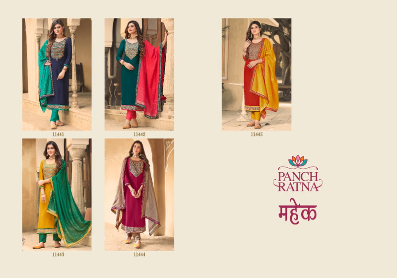 Panch Ratna Mahek Prampara Silk Work With Swarovski Diamond Suit