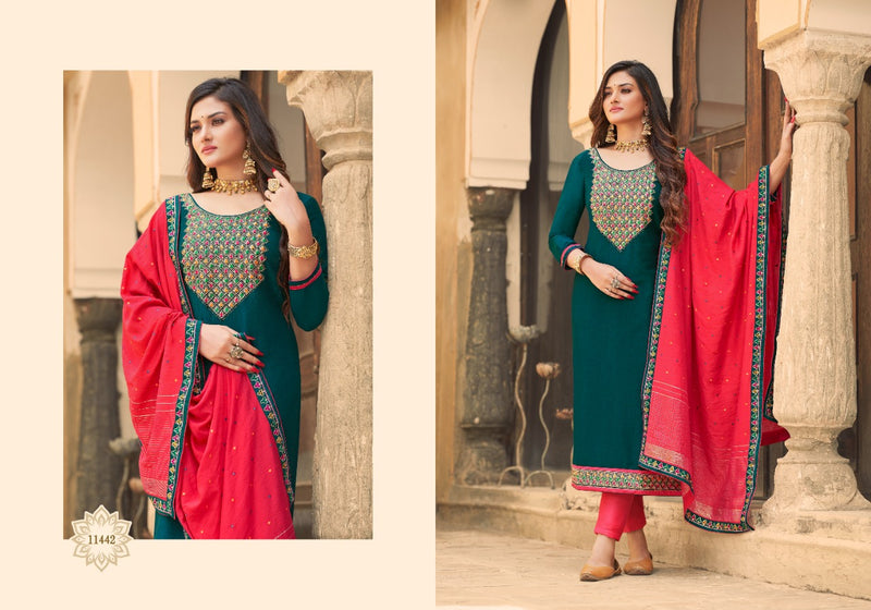 Panch Ratna Mahek Prampara Silk Work With Swarovski Diamond Suit