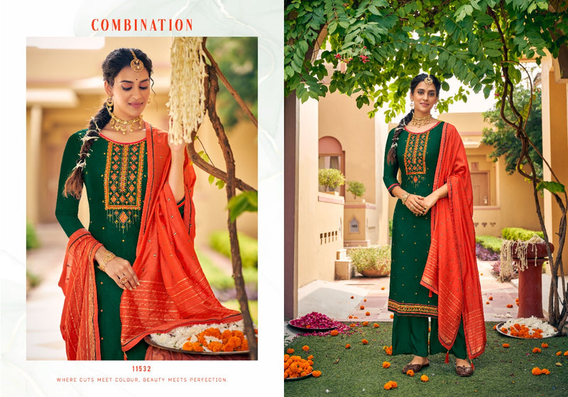Panch Ratna Meenakari Upada Silk Work With Swarovski Daimond Salwar Suit
