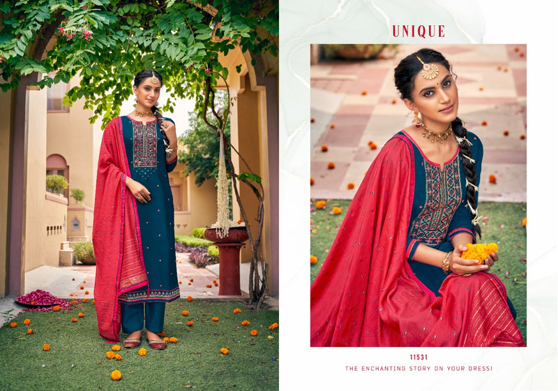 Panch Ratna Meenakari Upada Silk Work With Swarovski Daimond Salwar Suit