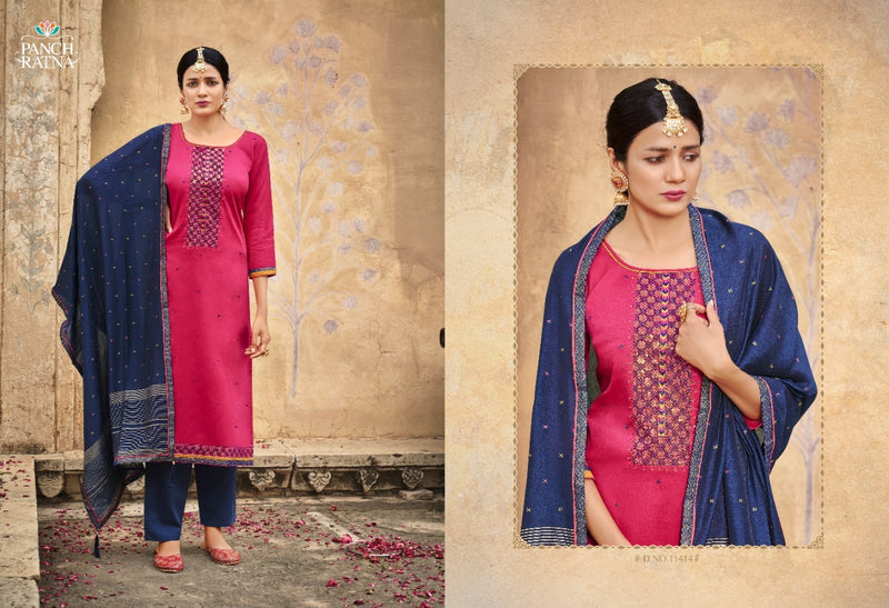 Panch Ratna Nilkamal Jam Silk Sequence Work Salwar Kameez