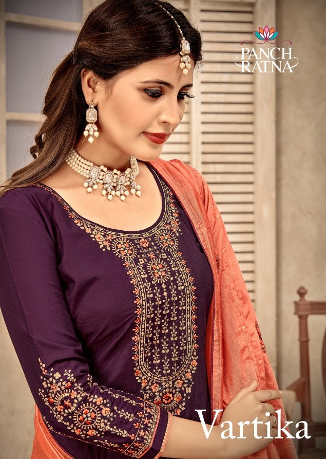 Panch Ratna Vartika Heavy Parampara Silk Heavy Embroidered Work Salwar Kameez