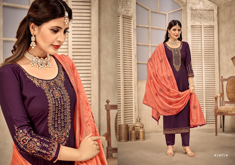 Panch Ratna Vartika Heavy Parampara Silk Heavy Embroidered Work Salwar Kameez