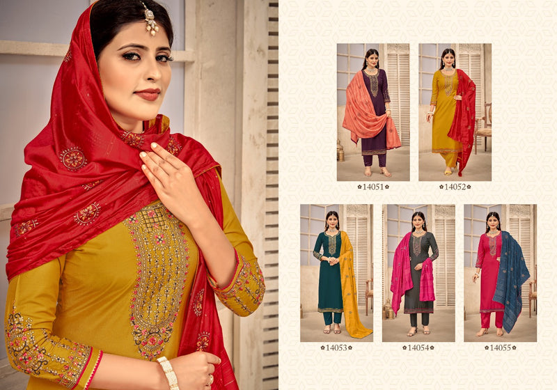 Panch Ratna Vartika Heavy Parampara Silk Heavy Embroidered Work Salwar Kameez