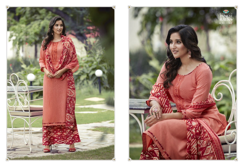 Panchratna Colours Pure Cotton Print Sequence Work Salwar Kameez