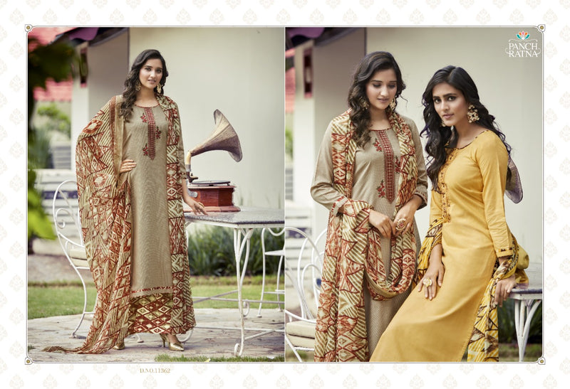 Panchratna Colours Pure Cotton Print Sequence Work Salwar Kameez