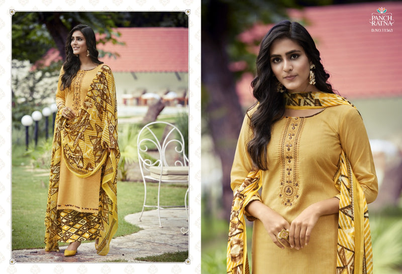Panchratna Colours Pure Cotton Print Sequence Work Salwar Kameez