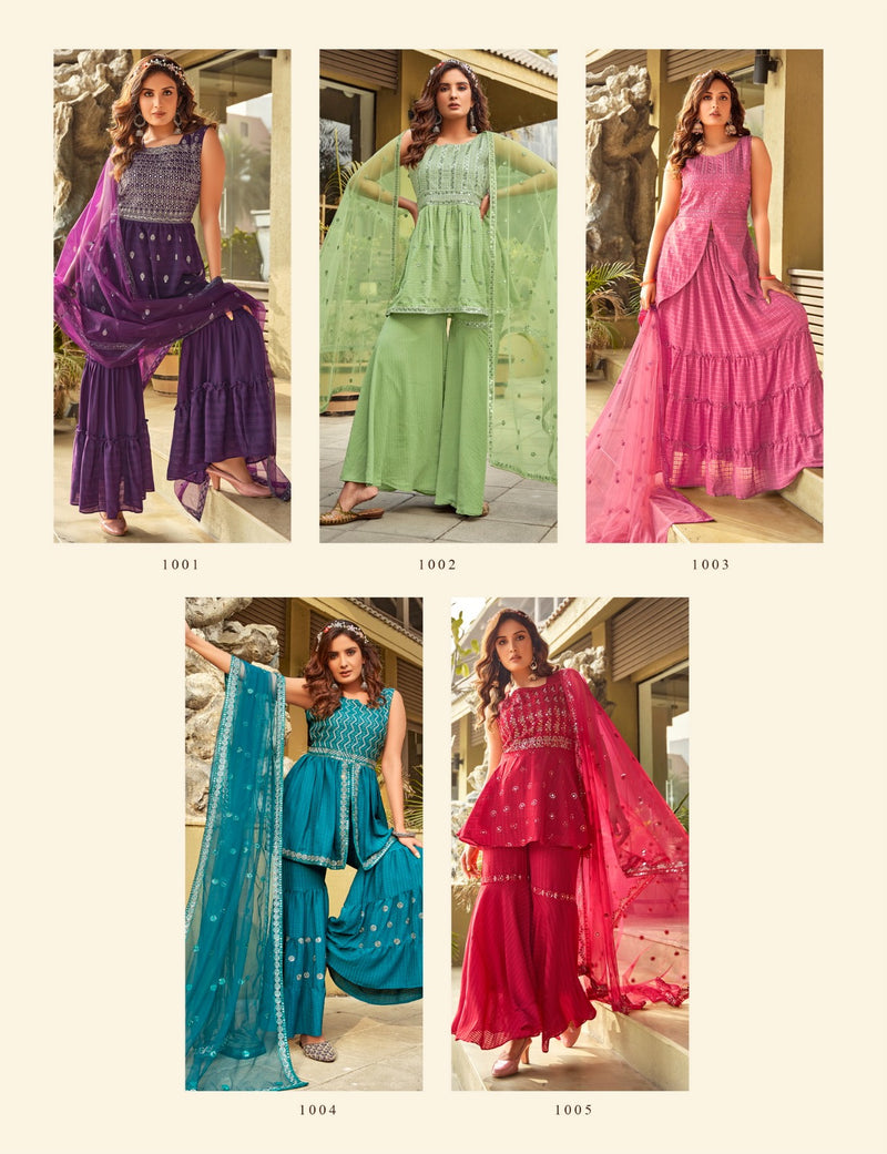 Parra Studio Aafreen Vol 1 Silk With Embroidered Sequence Work Kurti