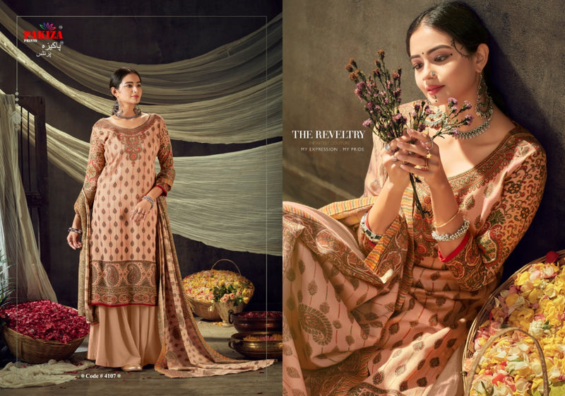 Pashmina Suit Pakiza Vol 41 Discharge Designer Pashmina Butti