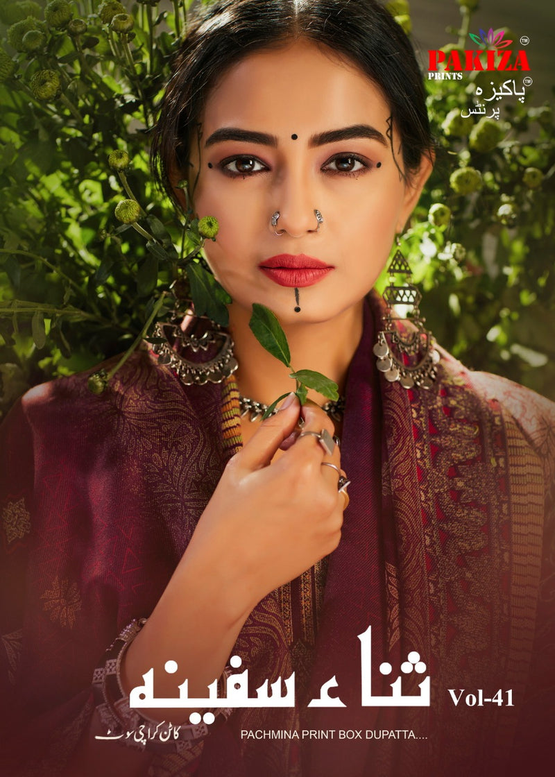 Pashmina Suit Pakiza Vol 41 Discharge Designer Pashmina Butti