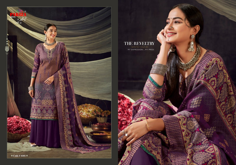 Pashmina Suit Pakiza Vol 41 Discharge Designer Pashmina Butti
