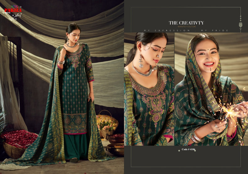 Pashmina Suit Pakiza Vol 41 Discharge Designer Pashmina Butti