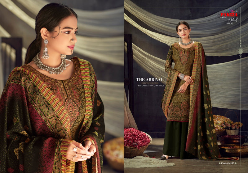 Pashmina Suit Pakiza Vol 41 Discharge Designer Pashmina Butti