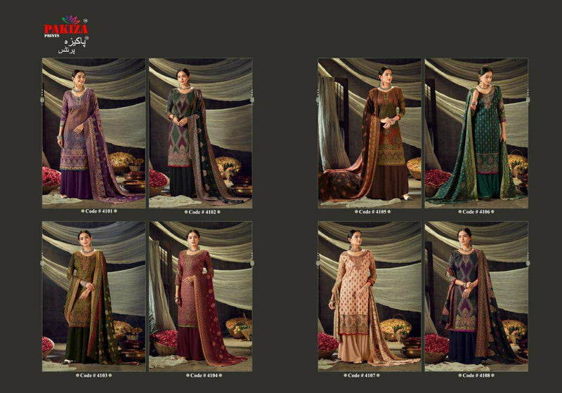 Pashmina Suit Pakiza Vol 41 Discharge Designer Pashmina Butti
