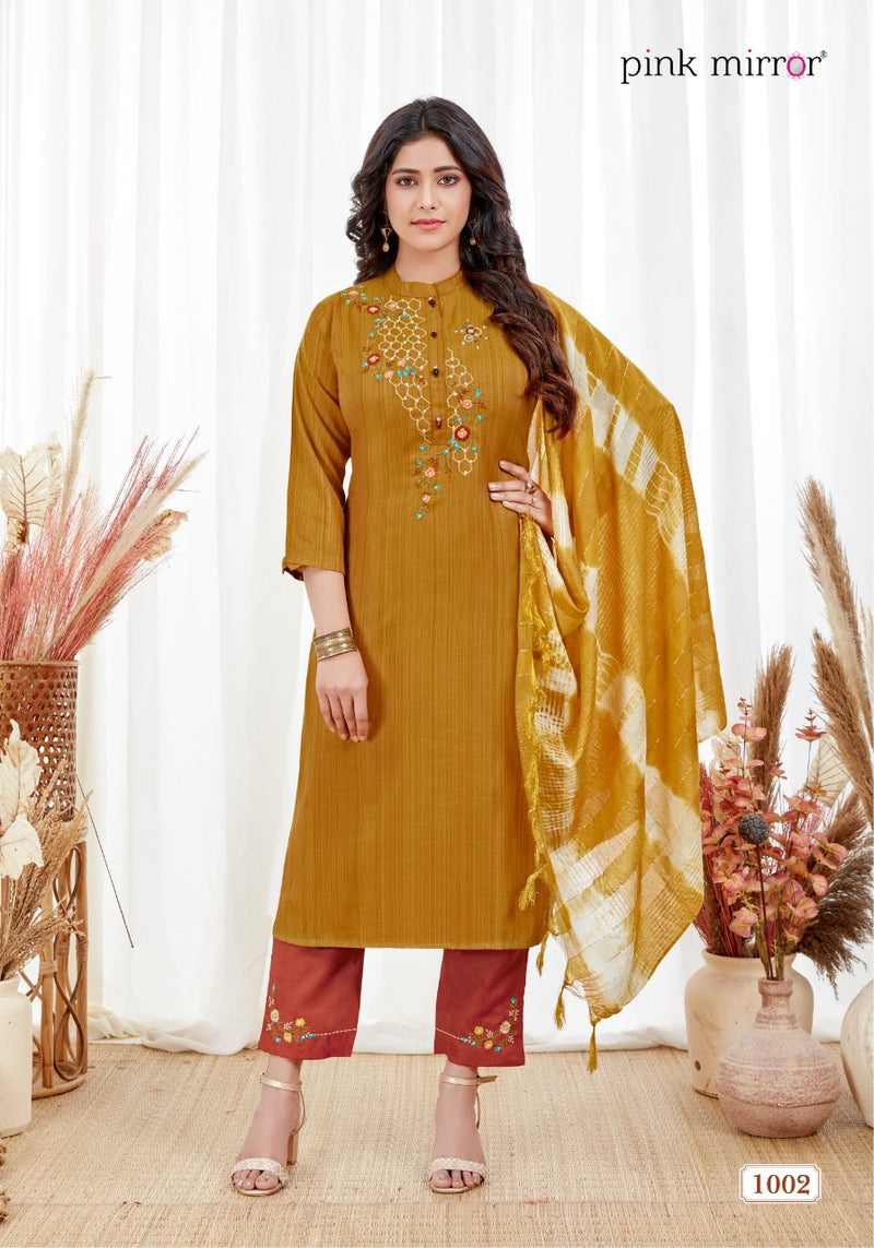 Pink Mirror Spark Fancy Viscose Designer Kurti