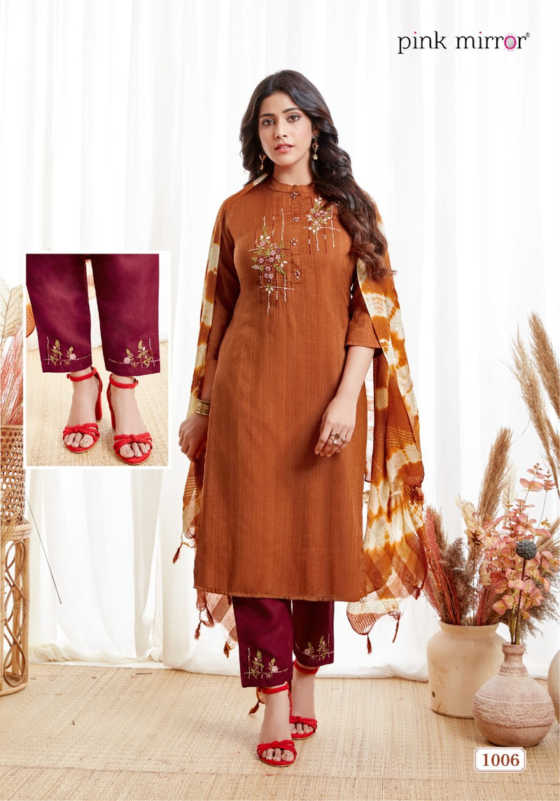 Pink Mirror Spark Fancy Viscose Designer Kurti