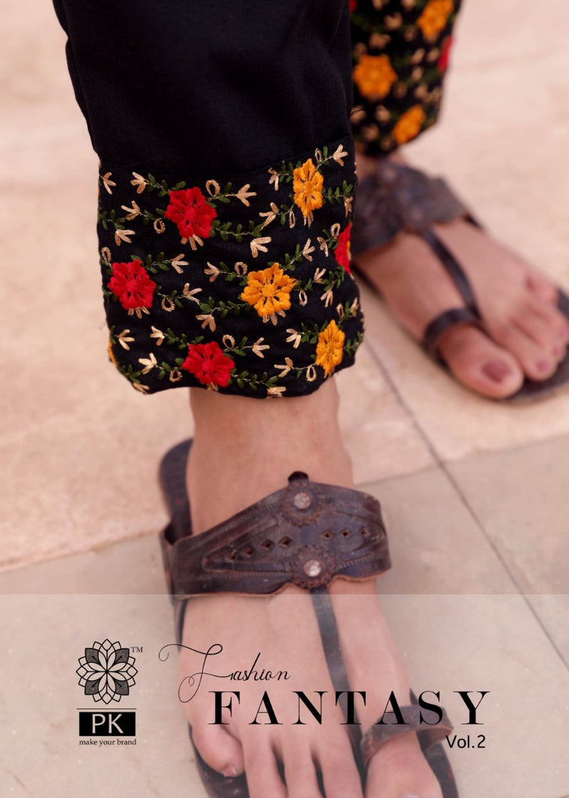Pk Fashion Fantasy Vol 2 Cotton Printed Readymade Casual Wear Fancy Kurti With Bottom