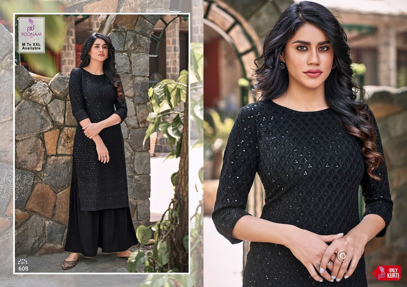 Poonam Designer Rayon Lucknowi Cadbury Pure Rayon Designer Official Wear Kurti