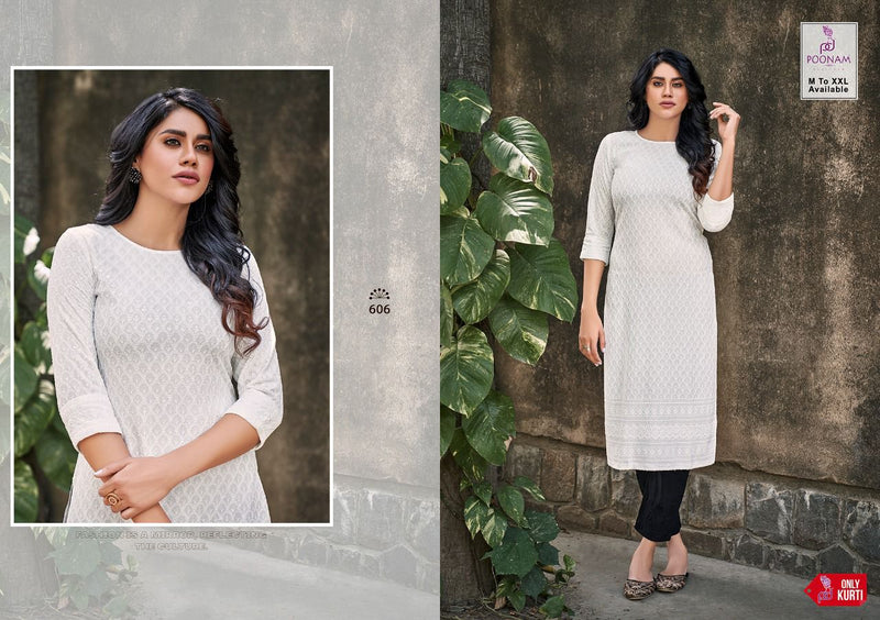 Poonam Designer Rayon Lucknowi Cadbury Pure Rayon Designer Official Wear Kurti