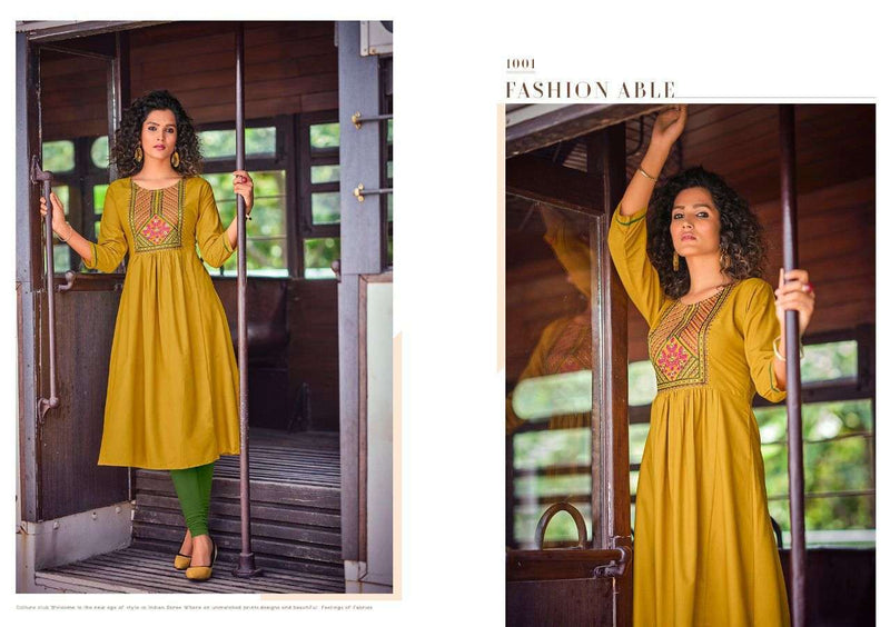 Poonam Designer Sahiya Rayon Designer Casual Kurti Wear