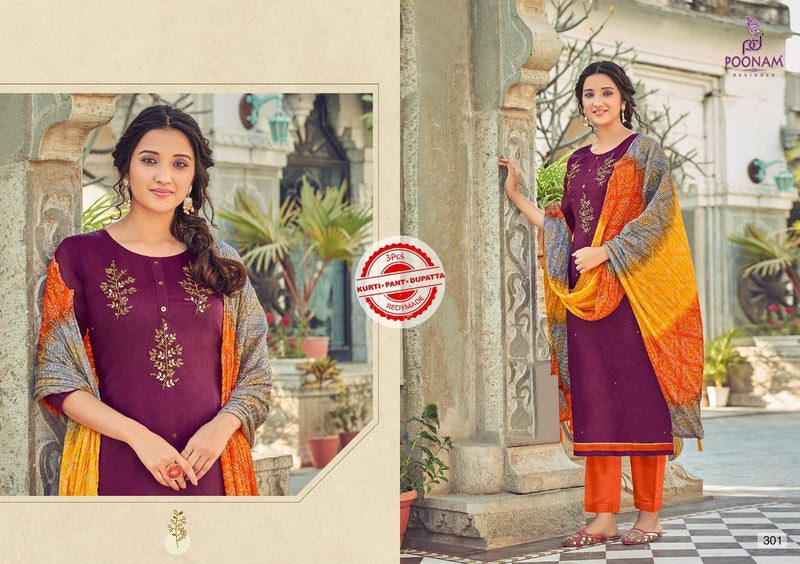 Poonam Designer Upasana Modal Chanderi Festival Wear Kurti