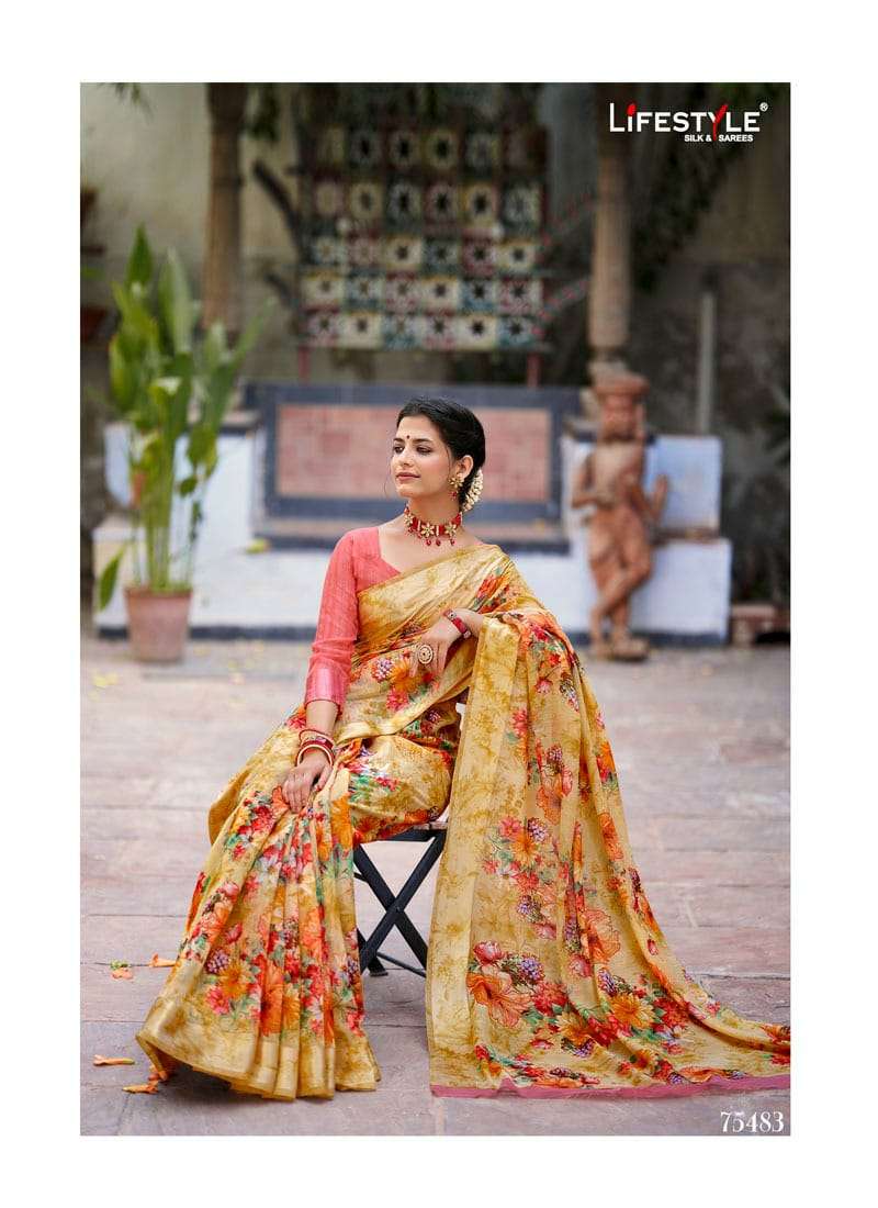 Pravina Lifestyle Cotton Vol 9 Linen Cotton Fancy Saree