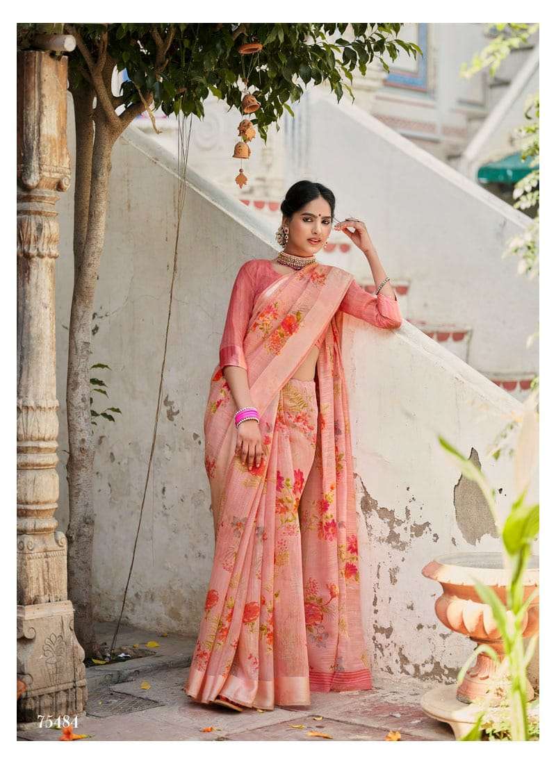 Pravina Lifestyle Cotton Vol 9 Linen Cotton Fancy Saree