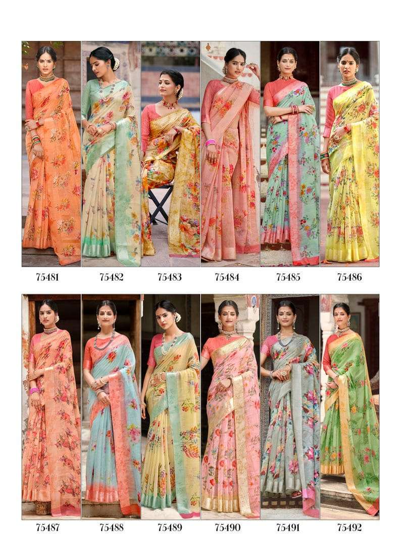 Pravina Lifestyle Cotton Vol 9 Linen Cotton Fancy Saree