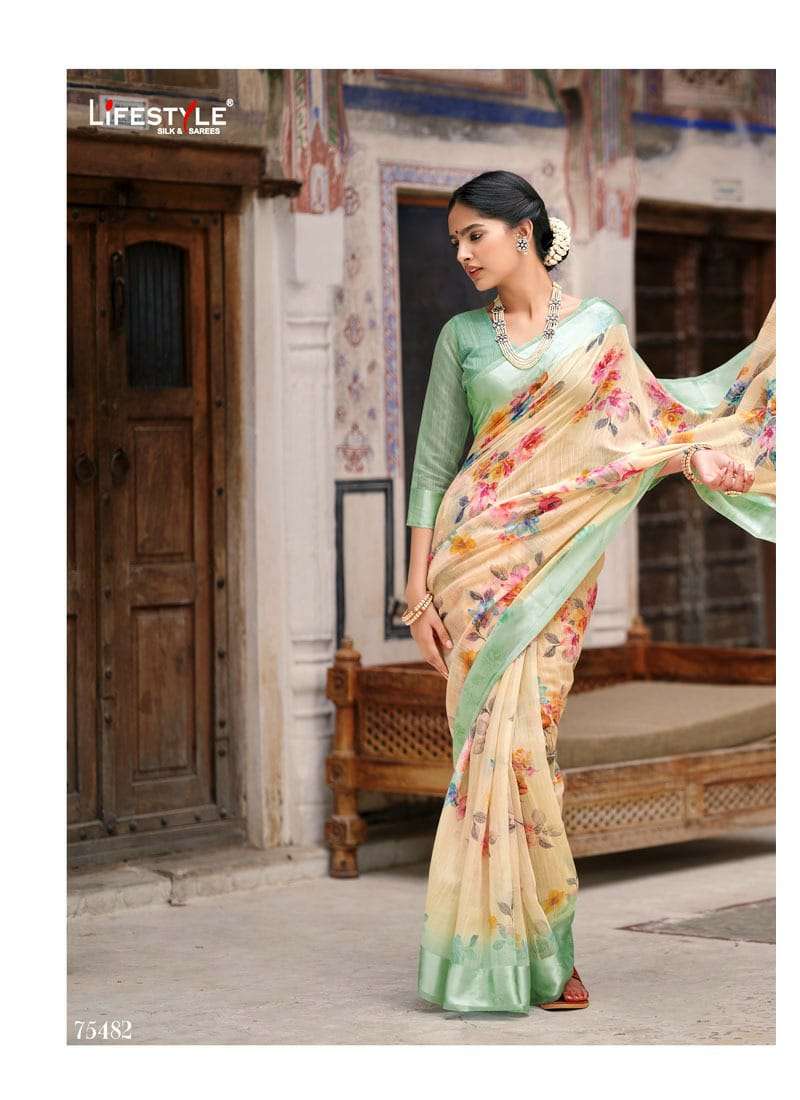Pravina Lifestyle Cotton Vol 9 Linen Cotton Fancy Saree