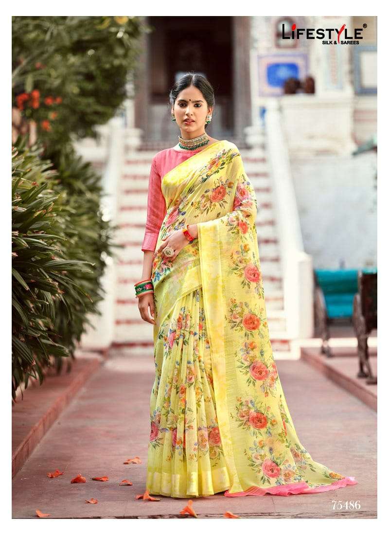 Pravina Lifestyle Cotton Vol 9 Linen Cotton Fancy Saree