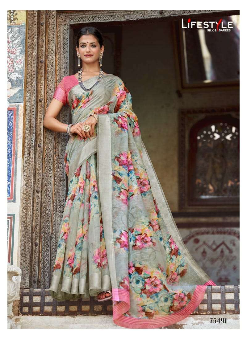 Pravina Lifestyle Cotton Vol 9 Linen Cotton Fancy Saree