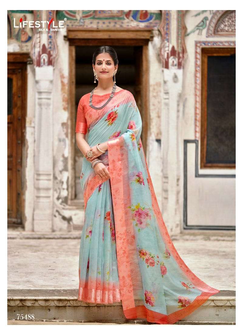 Pravina Lifestyle Cotton Vol 9 Linen Cotton Fancy Saree