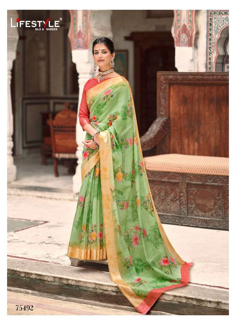Pravina Lifestyle Cotton Vol 9 Linen Cotton Fancy Saree