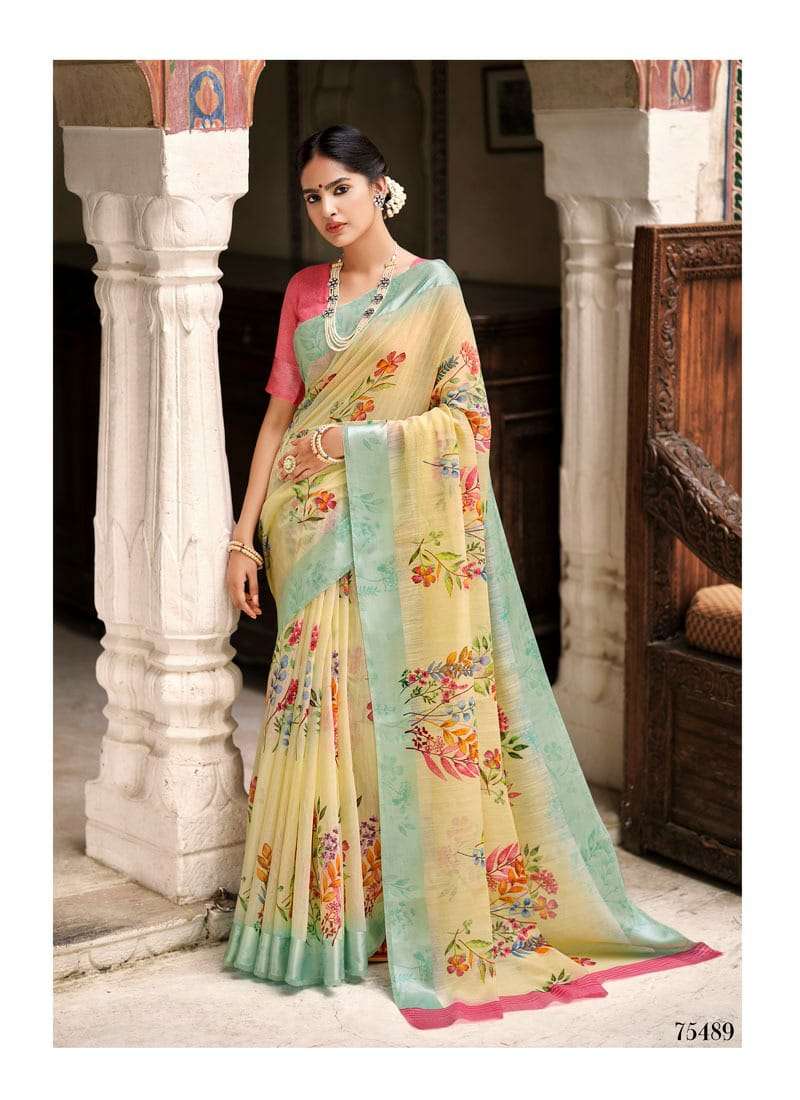 Pravina Lifestyle Cotton Vol 9 Linen Cotton Fancy Saree