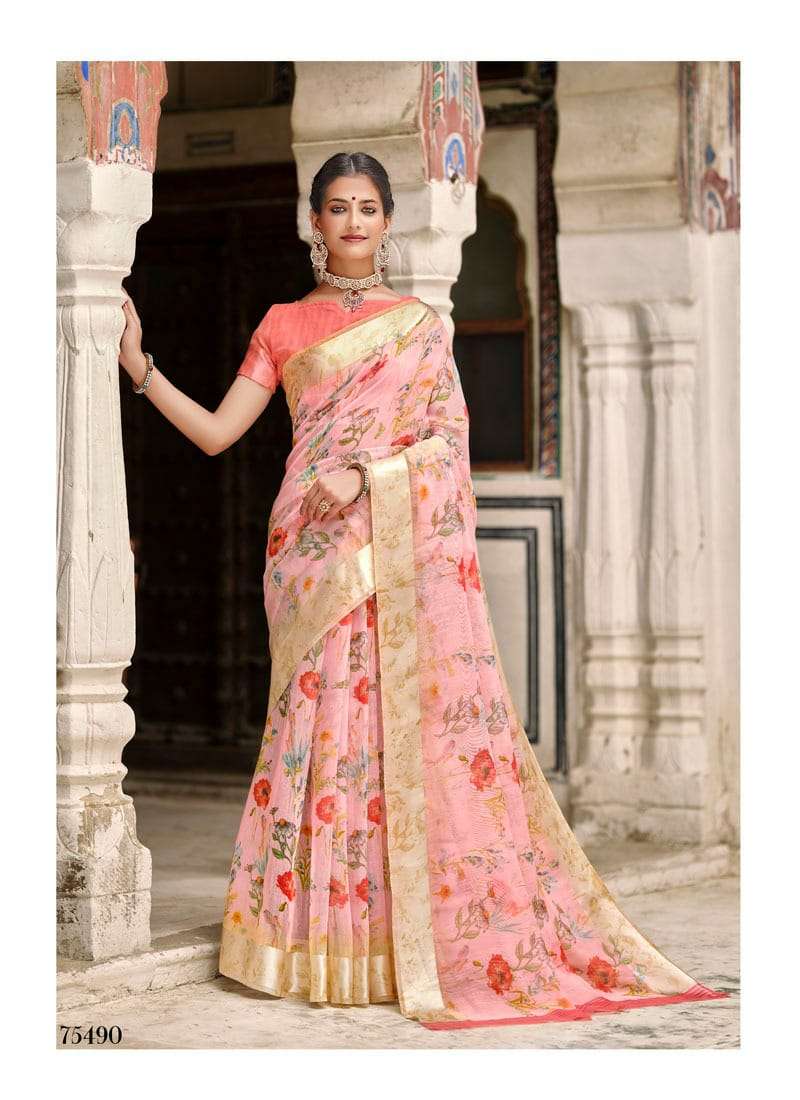 Pravina Lifestyle Cotton Vol 9 Linen Cotton Fancy Saree