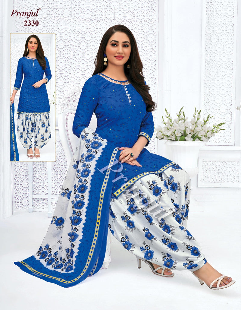 Pranjul Fashion Priyanshi Vol 23 Pure Cotton Patiyala Style Festive Wear Salwar Kameez