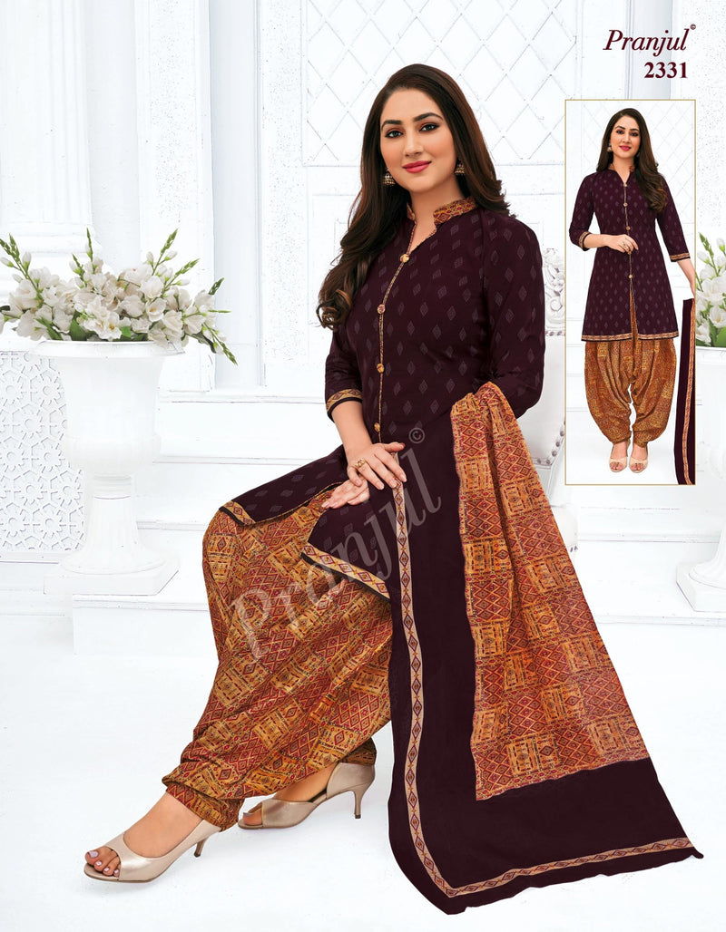 Pranjul Fashion Priyanshi Vol 23 Pure Cotton Patiyala Style Festive Wear Salwar Kameez