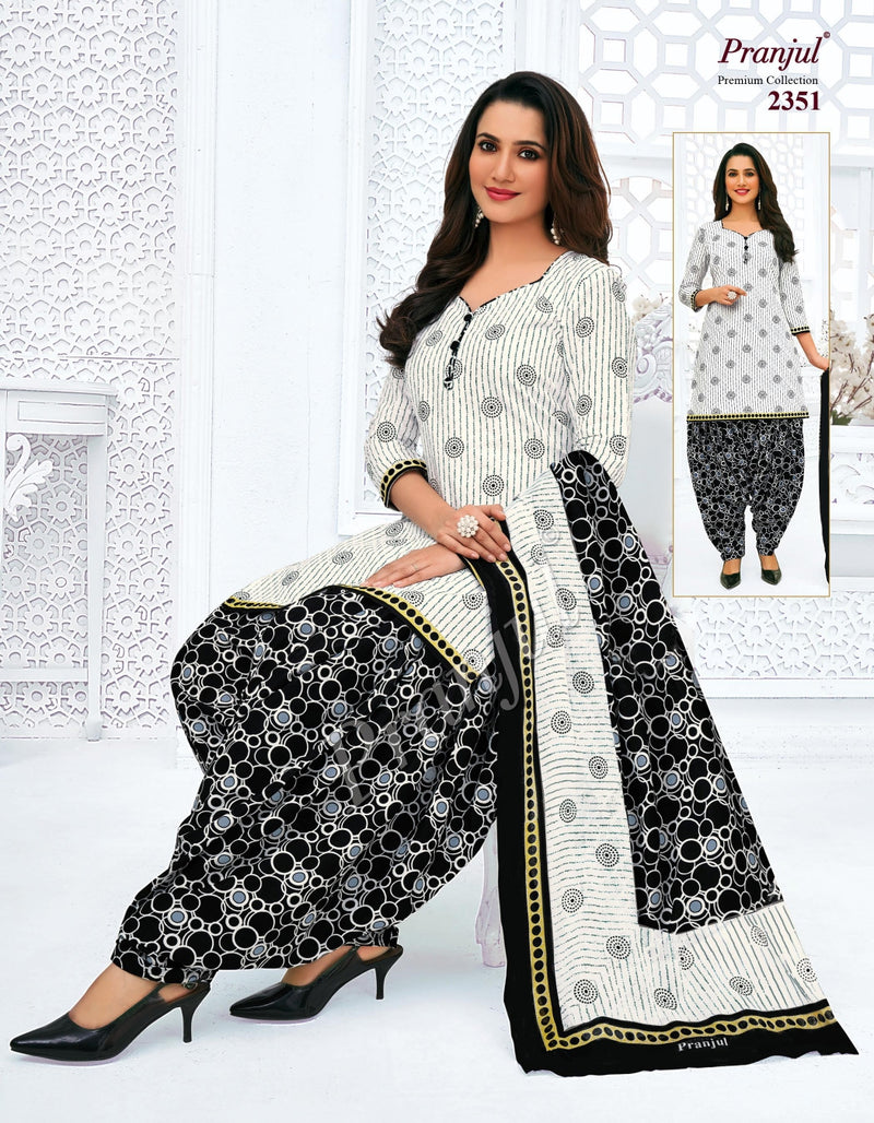 Pranjul Fashion Priyanshi Vol 23 Pure Cotton Patiyala Style Festive Wear Salwar Kameez