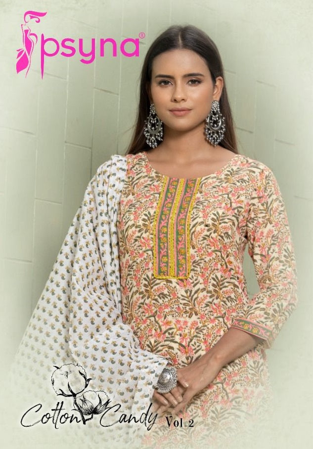 Psyna Cotton Candy Vol 2 Pure Cotton Official Wear Kurti