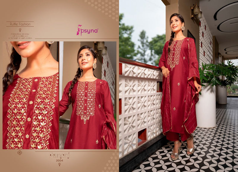 Psyna Panchi Vol 2 Pure Chanderi Designer Wear Kurti With Botton And Dupatta Wear