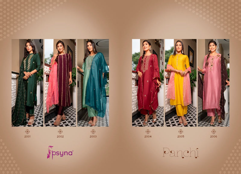 Psyna Panchi Vol 2 Pure Chanderi Designer Wear Kurti With Botton And Dupatta Wear