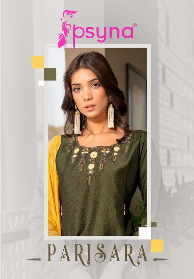 Psyna Parisara Chinon Readymade Fancy Kurti
