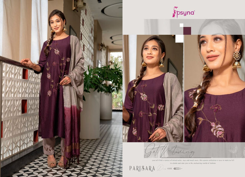 Psyna Parisara Chinon Readymade Fancy Kurti