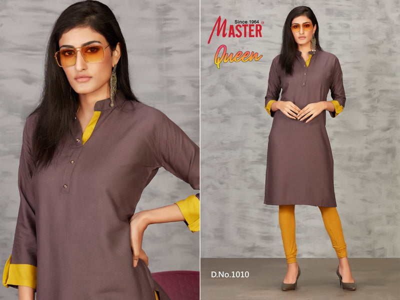 Master Queen Rayon Fancy Stylish Casual Office Wear Kurtis