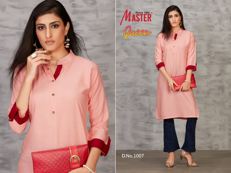 Master Queen Rayon Fancy Stylish Casual Office Wear Kurtis