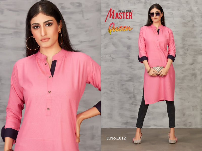 Master Queen Rayon Fancy Stylish Casual Office Wear Kurtis
